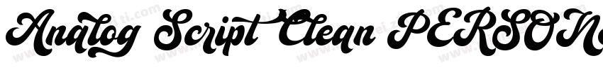 Analog Script Clean PERSONAL Person字体转换